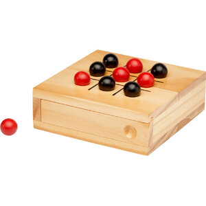 Деревянная игра в крестики-нолики Strobus, натуральный с логотипом