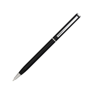 Ручка металлическая шариковая «Slim», черный с логотипом