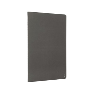 Комплект из двух блокнотов Karst формата A5 с листами из каменной бумаги, slate grey с логотипом