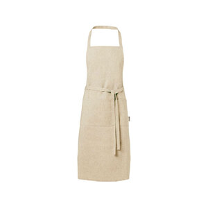 Pheebs 200 g/m2 recycled cotton apron, натуральный с логотипом