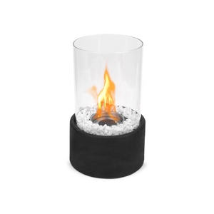 Биокамин "Hygge", черный (Р) с логотипом