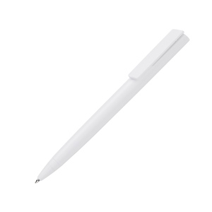 Ручка пластиковая шариковая "Taper Solid", матовый белый с логотипом
