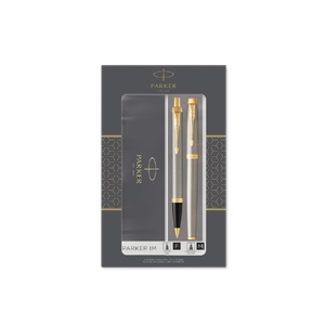 Набор «Parker IM Core Brushed Metal GT»: ручка шариковая, ручка роллер