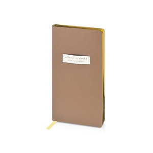 Еженедельник недатированный А6 "Total beige" с нашивкой, бежевый