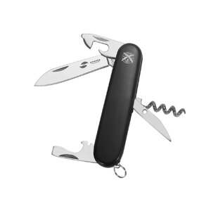 Нож перочинный Stinger, 90 мм, 10 функций, материал рукояти: АБС-пластик (чёрный)