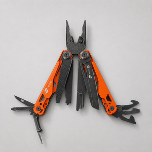 Мультитул Stinger, 107 х 19 мм, 19 функций, сталь, оранжевый корпус, стоунвош, в картонной коробке, в комплекте нейлоновый чехол с логотипом
