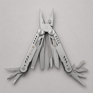 Мультитул Stinger, 110 х 27 мм, 21 функция, сталь, серебристый, в картонной коробке, в комплекте нейлоновый чехол с логотипом