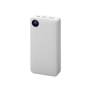 Внешний аккумулятор «Mild Pro» c быстрой зарядкой QC/PD, 20 000 mAh, белый с логотипом