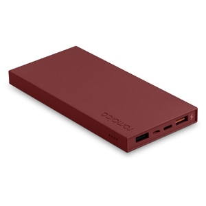 Внешний аккумулятор Rombica NEO ARIA Claret, 10000 мАч, Soft-touch, PD, QCharge, Type-C, бордовый (Р) с логотипом