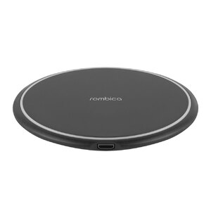 Беспроводное зарядное устройство Rombica NEO Spirit Quick Black с логотипом