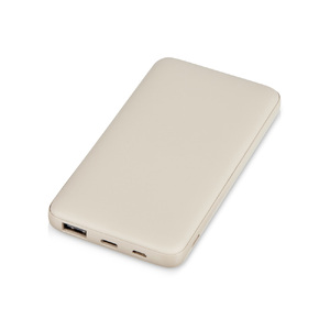 Внешний аккумулятор "Reserve Pro", 10 000 mah, бежевый с логотипом