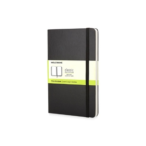 Записная книжка Moleskine Classic (нелинованный) в твердой обложке, Pocket (9x14см), черный с логотипом