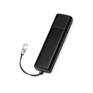 Флеш-карта USB 2.0 16 Gb металлическая с колпачком "Borgir", черный с логотипом