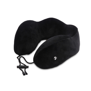 Подушка для путешествий с эффектом памяти Мемо "Bluewinder" Black с логотипом