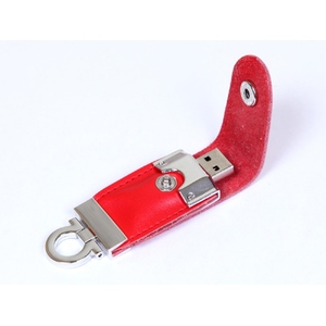 USB-флешка на 16 Гб в виде брелка, красный с логотипом