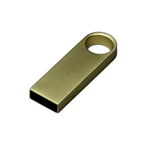 USB 3.0-флешка на 64 Гб с мини чипом и круглым отверстием, золотистый