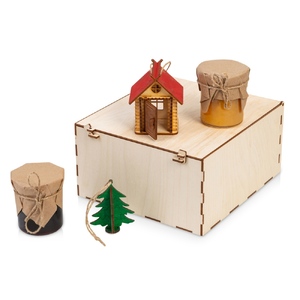 Подарочный набор «Decoration Deluxe» 2.0 с двумя видами варенья, натуральный с логотипом