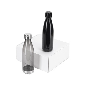 Подарочный набор с термосом и бутылкой «Bottle set», черный с логотипом