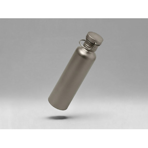 Бутылка для воды из титана "Titan", 750ml, темно-серый с логотипом