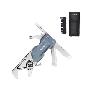 Мультитул-ключ Nextool Light Wrench W1 с набором бит, 6 функций, голубо-серый (NE20270) с логотипом