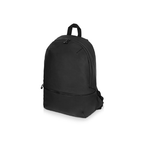 Рюкзак Glam для ноутбука 15'' из мягкой экокожи, черный с логотипом