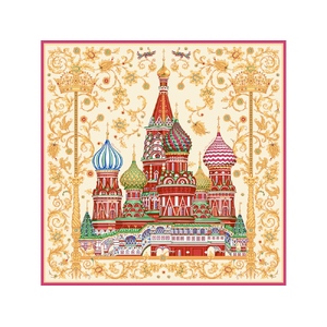 Платок "Собор Василия Блаженного" с логотипом