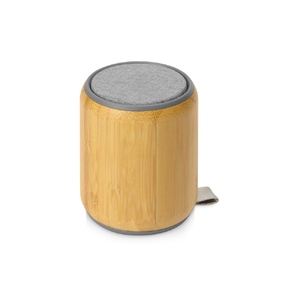 Портативная колонка из бамбука "Bongo", натуральный (Р) с логотипом