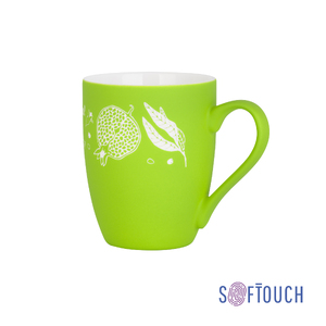 Кружка "Trend" с гравировкой по окружности,  покрытие soft touch с логотипом