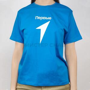 Футболка "Первые", голубая