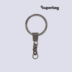 Кольцо с цепочкой Ring для обвеса, L=7см (чёрный никель) с логотипом