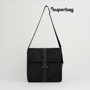 Шоппер Superbag Companion, с тремя отделениями, боковым креплением (карабин) и карманом (черный)
