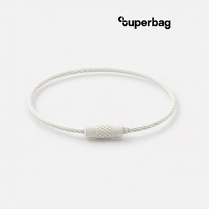 Тросик-кольцо Ring для обвеса, L=15см (белый) с логотипом