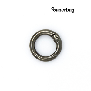 Карабин-кольцо Ring для обвеса, d=3,2см (чёрный никель) с логотипом