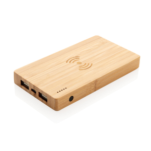 Экологичный внешний аккумулятор Bamboo, 4000 mAh с логотипом