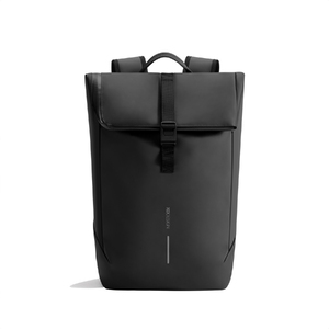 Антикражный водонепроницаемый рюкзак Urban Flap-Top, черный с логотипом