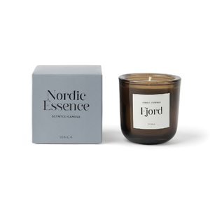 Маленькая ароматическая свеча VINGA Nordic Essence в стекле с логотипом