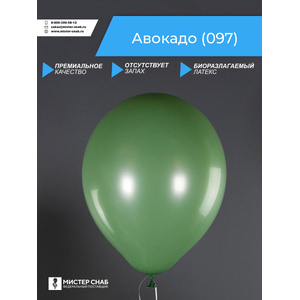 Шар, цвет Авокадо, с логотипом с логотипом