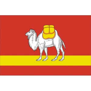 Флаг субъекта РФ Челябинская область с логотипом