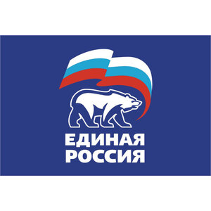 Флаг Единая Россия с логотипом