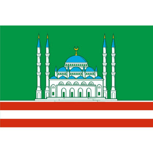 Флаг города Грозный с логотипом