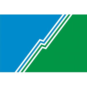 Флаг города Югорск с логотипом