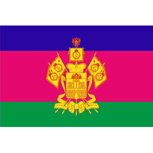 Флаг субъекта РФ Краснодарский край с логотипом