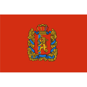 Флаг субъекта РФ Красноярский край с логотипом