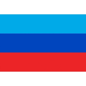 Флаг субъекта РФ Луганская народная республика ЛНР с логотипом