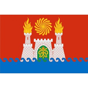 Флаг города Махачкала с логотипом