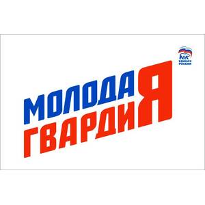 Флаг Молодая Гвардия с логотипом