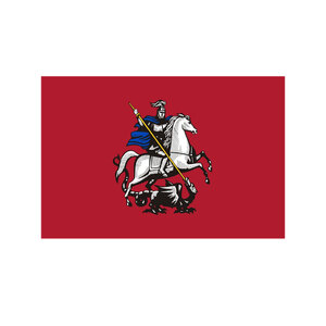 Флаг города РФ Москва с логотипом