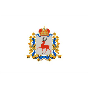 Флаг субъекта РФ Нижегородская область с логотипом
