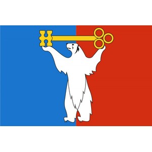Флаг города Норильск с логотипом