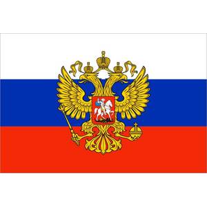 Флаг России с гербом с логотипом